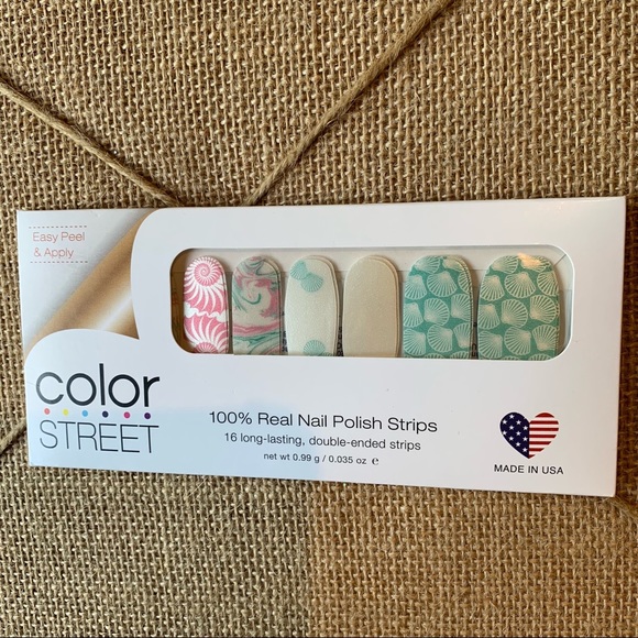 Color Street Seascape summer beach shell nail strips